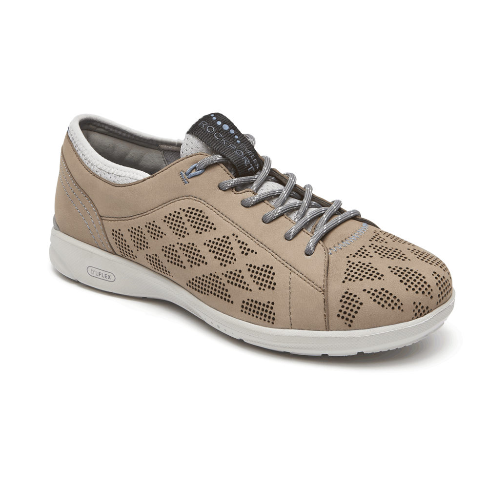 Rockport Womens Sneakers Khaki - truFLEX Lace-to-Toe - UK 169-RELTPD